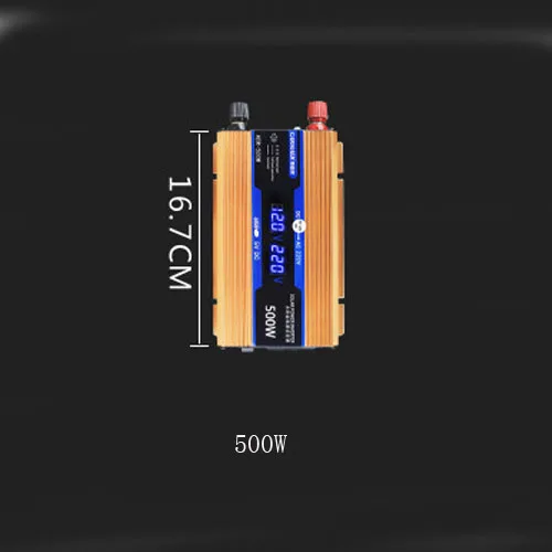 500W Автомобильный инвертор 12V24V48V до 220 В бытовой 500W1600W3000W преобразователь питания - Цвет: 500W