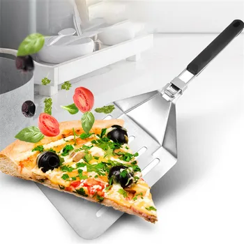 

Aluminum Pizza Shovel with Wooden Handle for Pala Pizza Cake Baking Tools Accessory Pizza Knife Cheese Cutter Peels Shovel