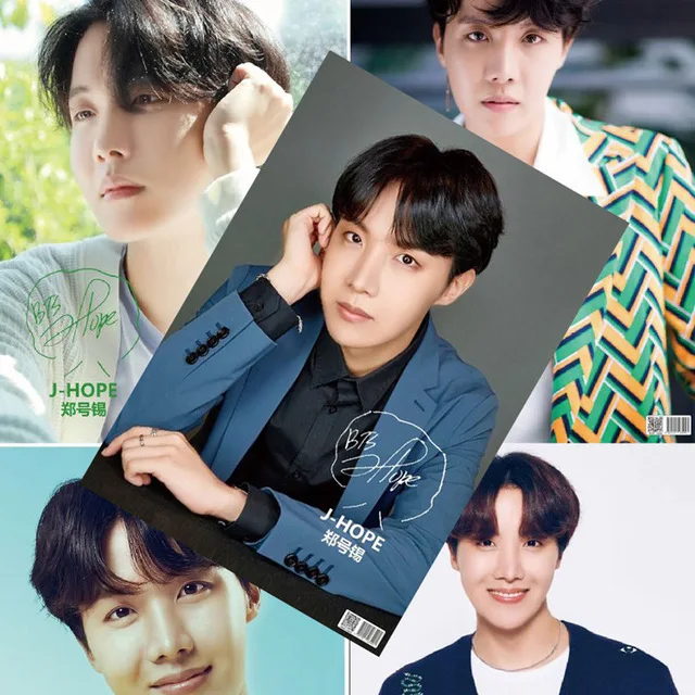 8*(42x29 см) Новые Bangtan Boys Jung Kook плакаты настенные наклейки подарок - Цвет: Фиолетовый