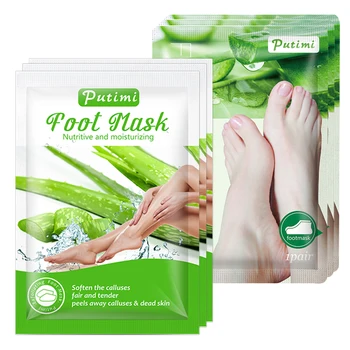 

2Pack Peeling Foot Masks Aloe Exfoliating Feet Mask Remove Cuticles Hard Dead Skin Foot Patches for Legs Socks for Foot Pedicure