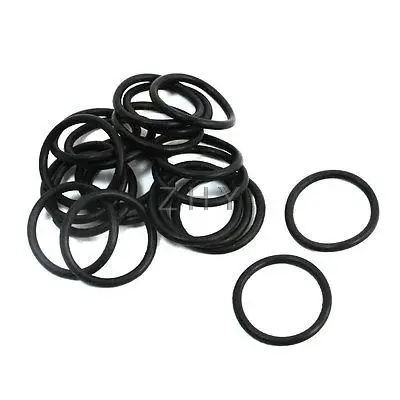 

20Pcs 20mm x 16mm x 2mm Black Rubber Oil Sealed Filter O Rings Washers