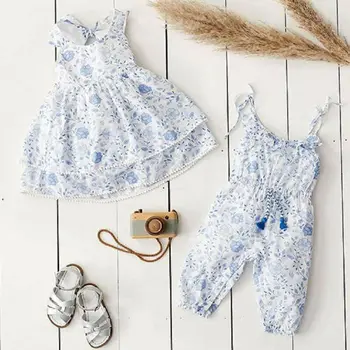 

Toddler Kids Baby Girls Floral Clothes Sleeveless Romper Dress One Piece Outfit