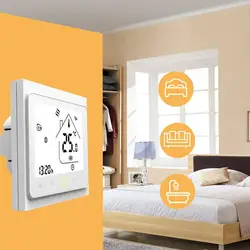 WiFi Smart Electric Heating Thermostat LCD Display Room Temperature Controller with Backlight Touch Screen