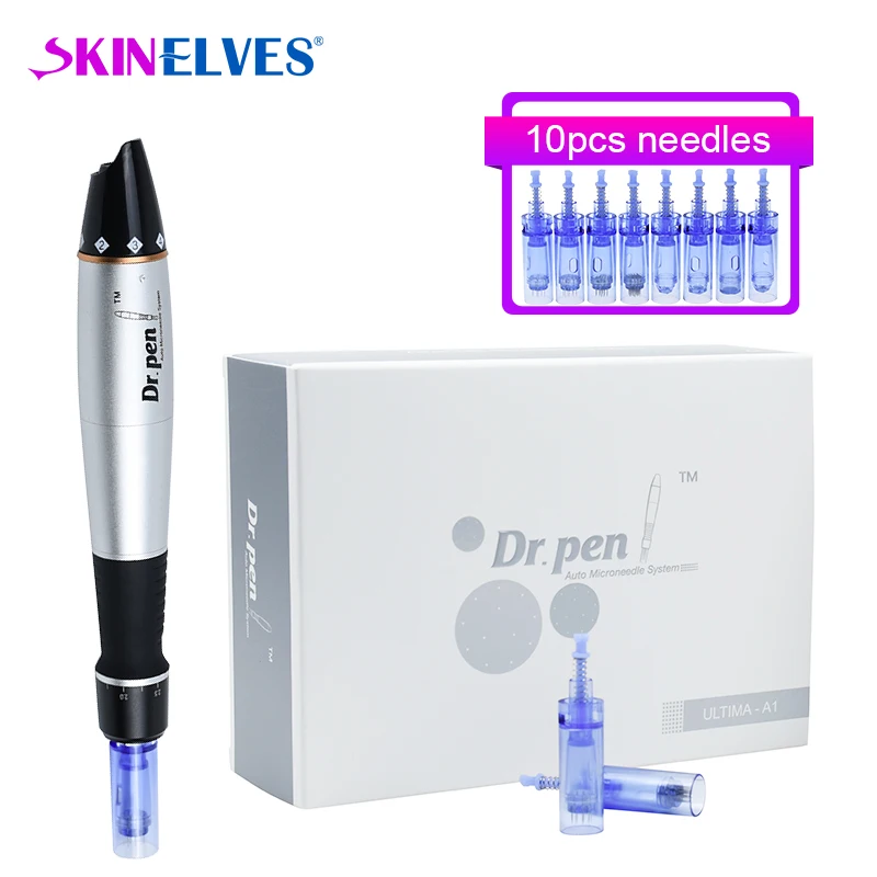Dr Pen Ultima A1 с 12 шт. игольчатыми картриджами автоматический микроиглы Дерма ручка