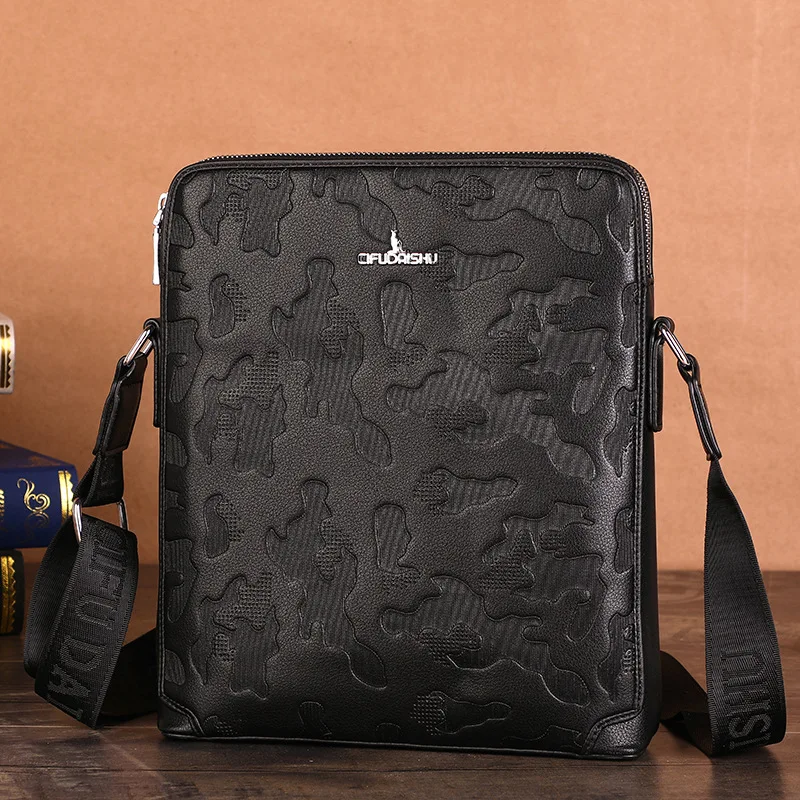 

MEN'S Handbag Business Embossed Square Computer Bag Wear-Resistant Men's Crossbody Bag Computer Foreskin