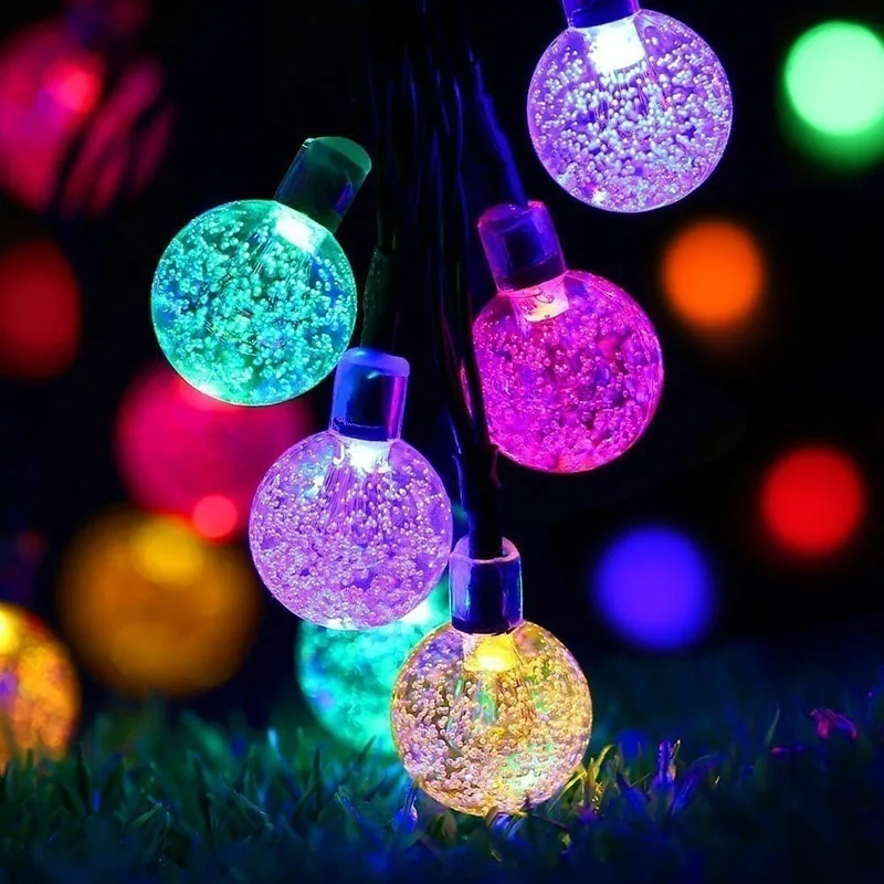 

Fairy String Light 20LED Yard Super Bright Crystal Ball Light Holiday Lantern Plug in Landscape Lamp USB Xmas Decor Festival