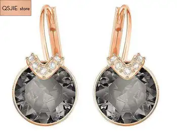 

QSJIE High Quality Swa Simple New Ear Nail Earrings5 Glamorous fashion jewelry