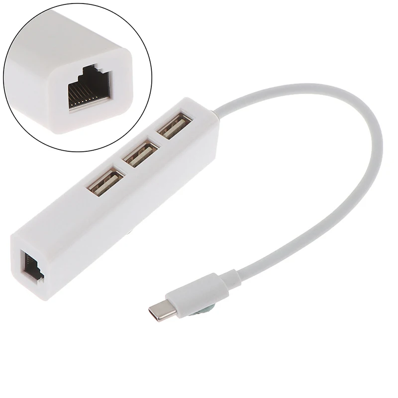 USB-C ethernet адаптер 3 usb c концентратор к ethernet rj45 lan адаптер Сетевая карта