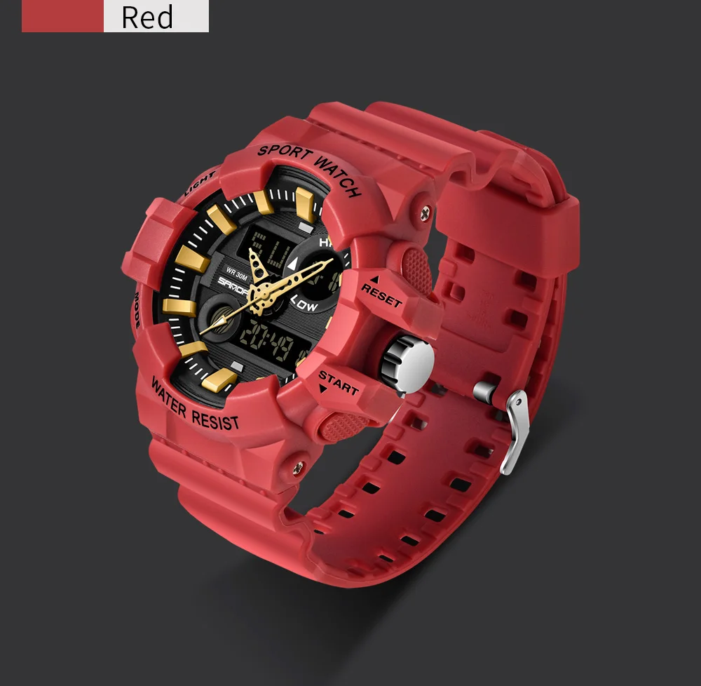 

SANDA Brand Relogio Masculino Multi-Function Fashion Sports Digital Military Watch Waterproof And Resistant Quartz Men's Clock