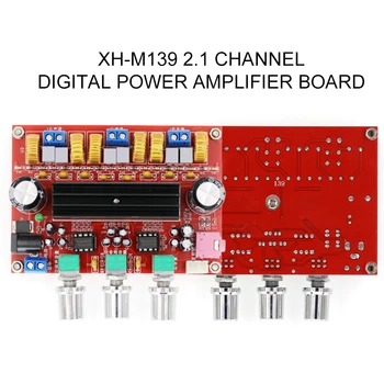 

XH-M139 2.1 Channel Digital Power Amplifier Board 12V-24V Wide Voltage TPA3116D2 50W+100W