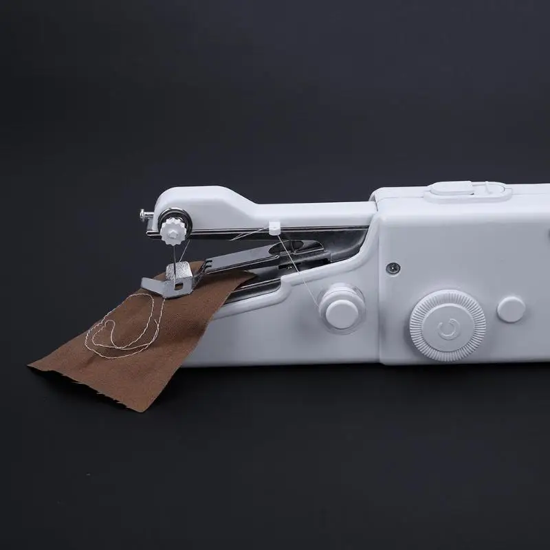 Портативная Бытовая мини ручная швейная машина Быстрый стежок шитье Рукоделие Беспроводная одежда ткани электронная швейная машина