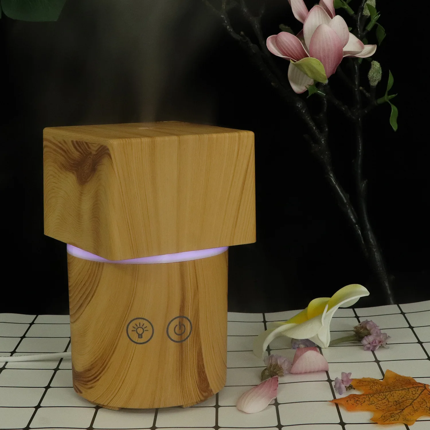 

Wood Grain Incense Smart Aroma Diffuser Bluetooth Audio Humidifier Household Fragrance Aerosol Dispenser Gift Customizable Logo