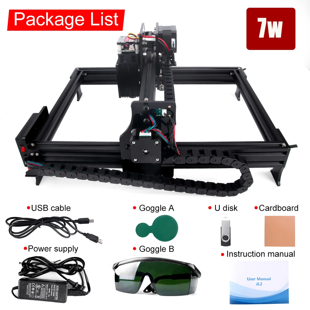 7w machine 3 Вт/7 Вт лазерная гравировальная машина, рабочая зона: 29*22 см, небольшой портативный автоматический режущий плоттер Bluetooth маркировочная машина логотип - Цвет: 7w machine