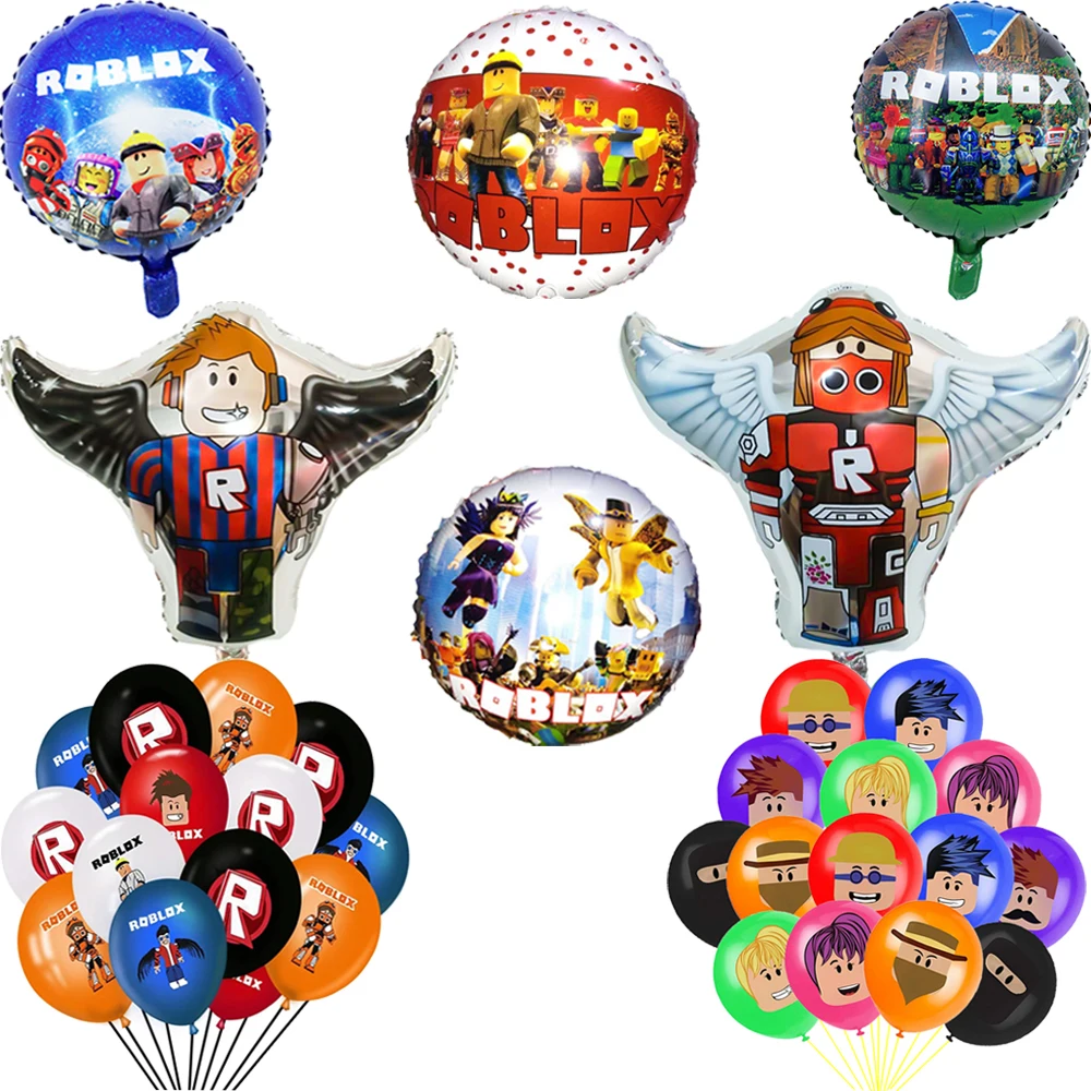 Шары Robloxs из латексной фольги в виде пикселей украшение для детской вечевечерние