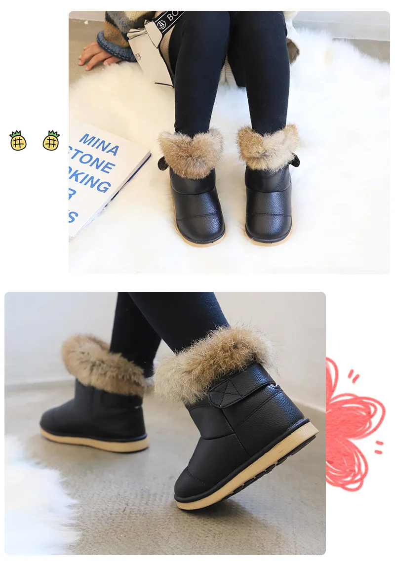 Новые ботинки для маленьких девочек; детская зимняя обувь для мальчиков и девочек; зимние ботинки на меху с мягкой подошвой для студентов; детская хлопковая обувь