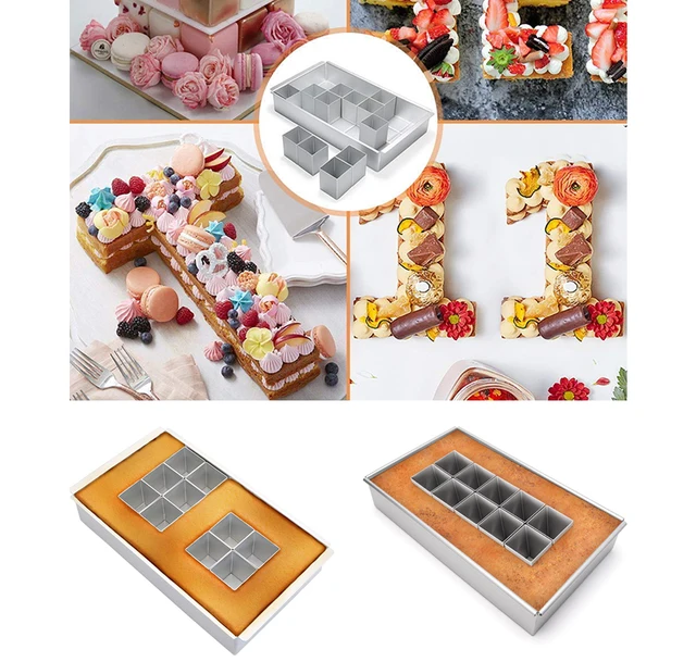 Wilton Letters & Numbers Adjustable Cake Pan Set - 10-Piece Non-Stick Steel Pan Set For Shaped Cakes, Monograms, Birthdays
