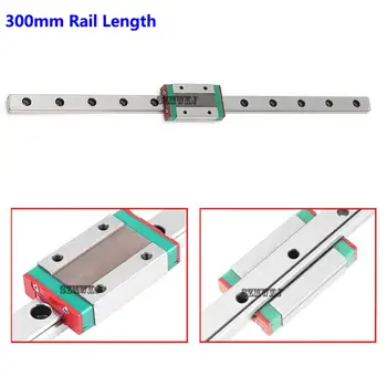 

HighQ 300mm Miniature CNC Linear Rail Sliding Motion Mini Slide Rail Linear Guide W/ MGN12H Sliding Block for CNC 3D Printer DIY