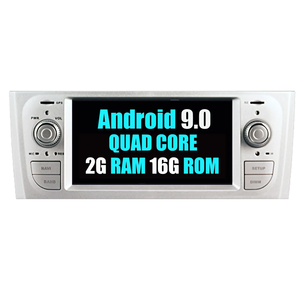 Для Fiat Grande Punto Linea 2007-2011 Android 9,0 4G+ 64G Автомагнитола Автомобильный плеер Радио Стерео gps навигация Мультимедийная система - Цвет: PX30 Android Silver