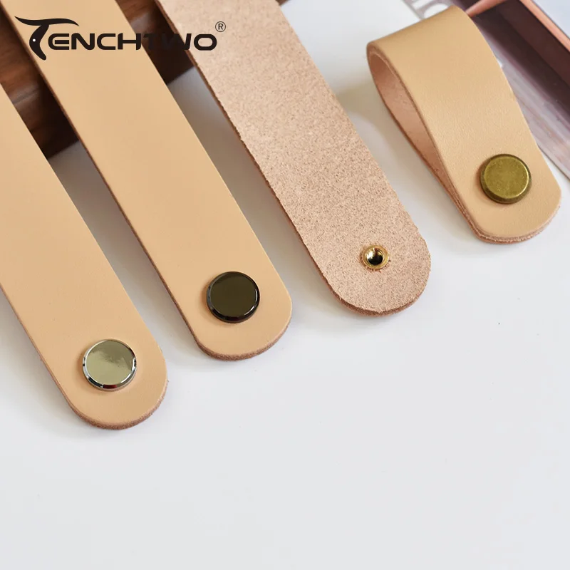 Nordic Cowhide Furniture Handles Wardrobe Drawer Door Kitchen Cabinet