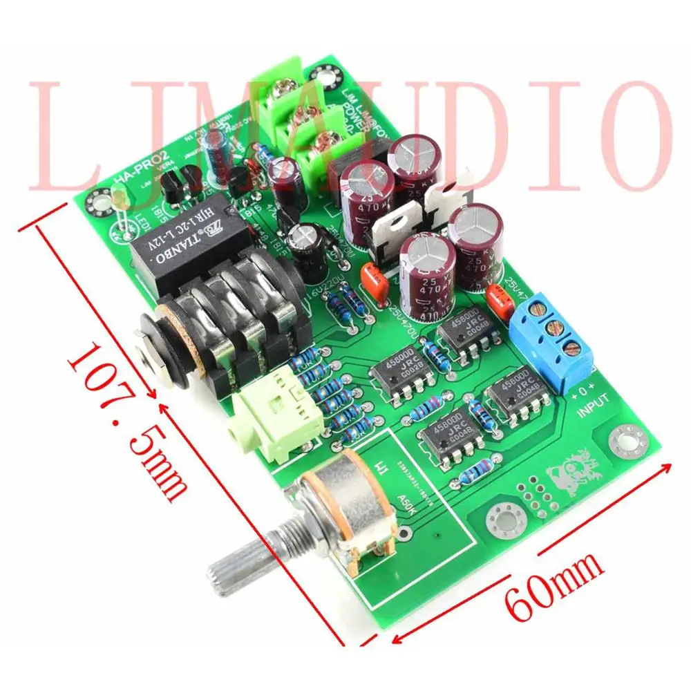 

HA-PRO2 Headphone ultra-low Noise Low Distortion Amplifier Finished Board w/AP Test