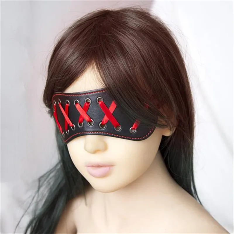 

New Sexy Eye Masks Erotic Goods Pu Leather Mask Belt Blindfold Fetish Bdsm Party Women Masquerade Adult Game Bondage Sex Toys