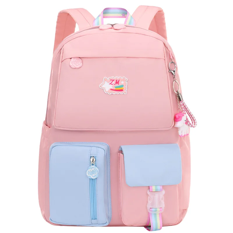 Bolso hombro de arcoíris de moda coreana y adolescentes, Mochilas escolares impermeables con correa|Mochilas escolares| -