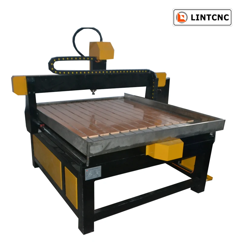 Твердой древесины ЧПУ 4 оси 1200*1200 мм LINTCNC/фрезерный станок с в Китае (стандарты CE 1212