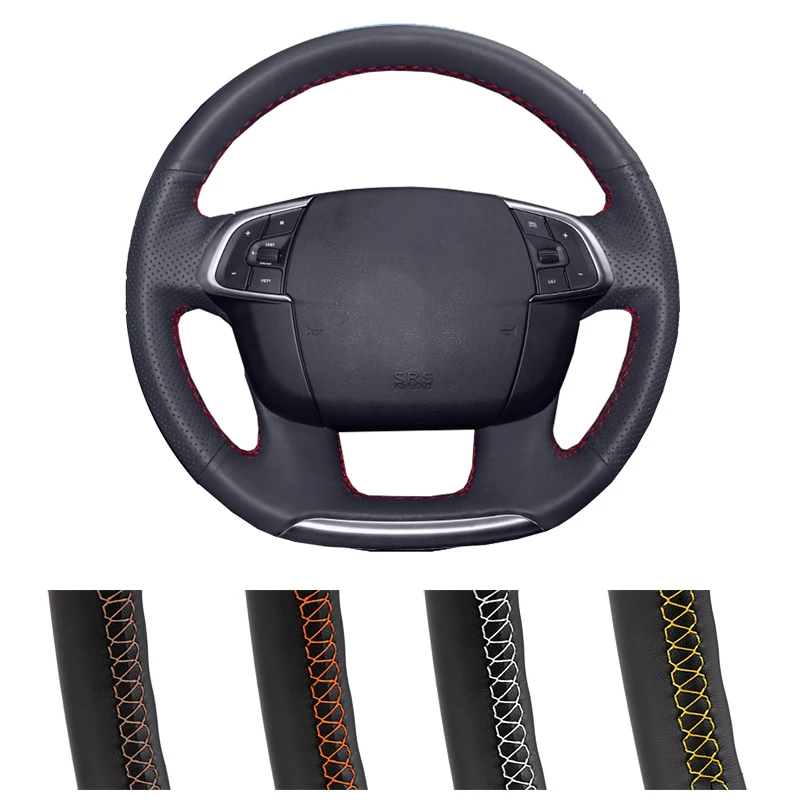 Самодельные Индивидуальные чехол рулевого колеса автомобиля для Citroen C4 C4L 2011-2015 DS4