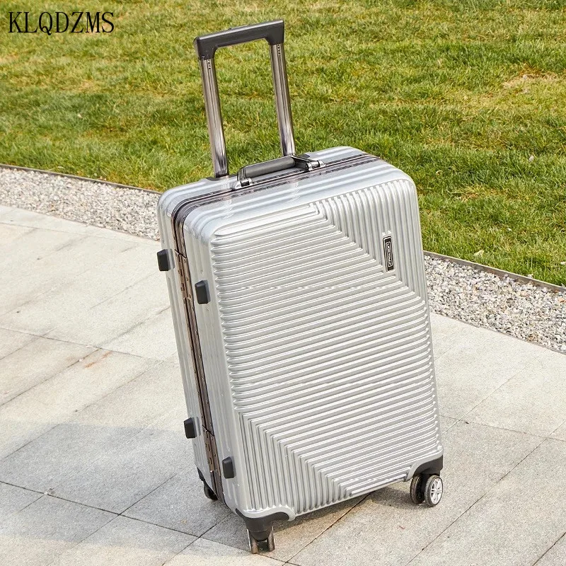 KLQDZMS ABS+PC Rolling luggage travel suitcase with wheels Spinner trolley case 20inch boarding carry-on luggage 22"24"26inch