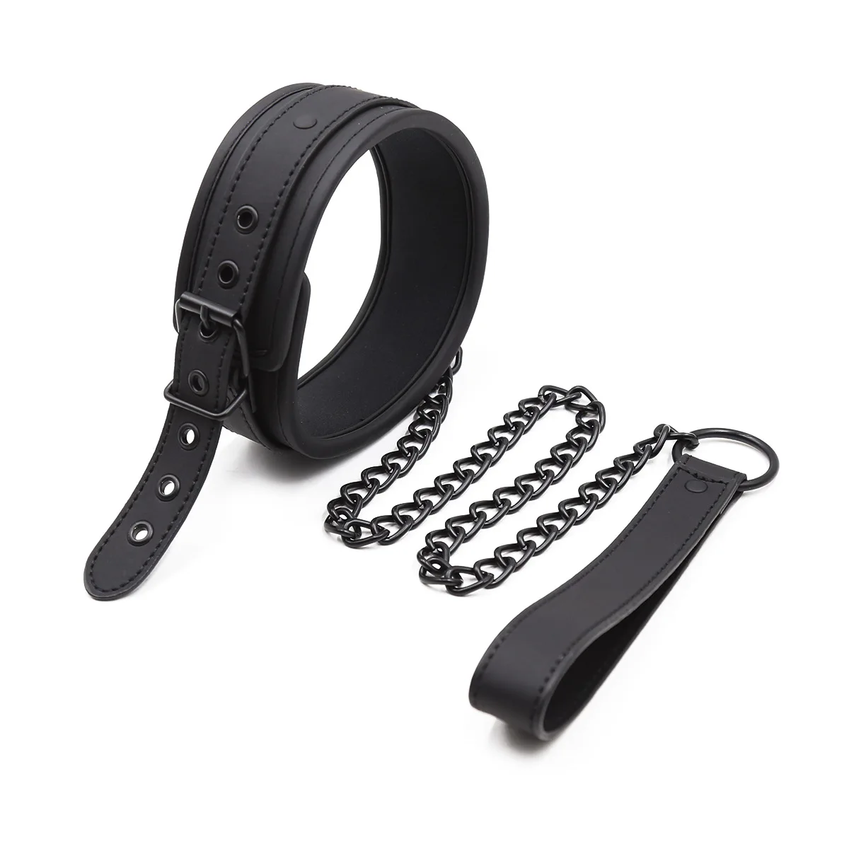 

Manufacturers Direct Selling Leather Black And White with Pattern Pin Buckle Bandana Bound Toy Flirting Traction Belt Suppositor