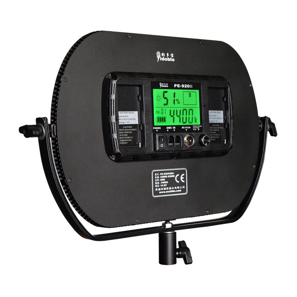 

Idoblo PE-920II Bi-color Ultra Thin Continuous Soft LED Photography Lighting Panel 2.4G Wireless Remote Control Studio Lamp DHL