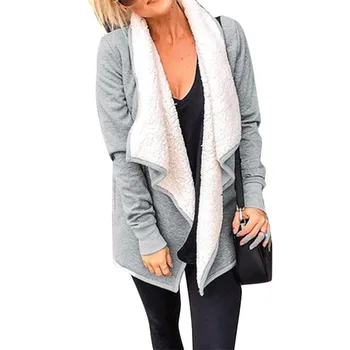 

Women Coats And Jackets Winter Coat Ladies Warm Jumper Cardigans Tops Women Faux Fur Coat Outwear Casual Turn-down Collar Jacket