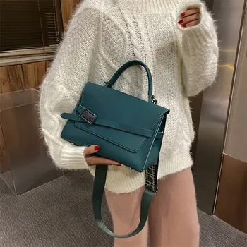 

New Arrival Women's Fashion Elegant Shoulder Messenger Bags Pu Leather Handbag Tote Female With Wide Strap Crossbody Bag Luxury