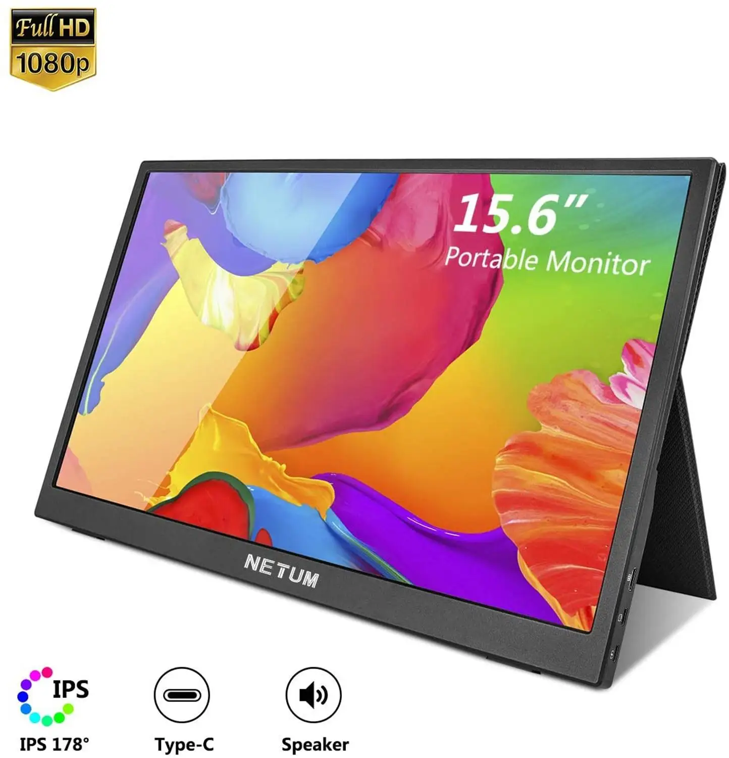 NETUM Портативный монитор с сенсорным экраном 15 6 дюймов USB C игровые мониторы IPS HDR