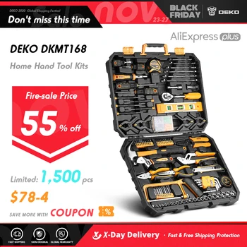 

DIY Tools Set 168pcs Socket Wrench Auto Repair Tool Combination Mixed Hand Tool Kit Household Portable Storage Case for Father
