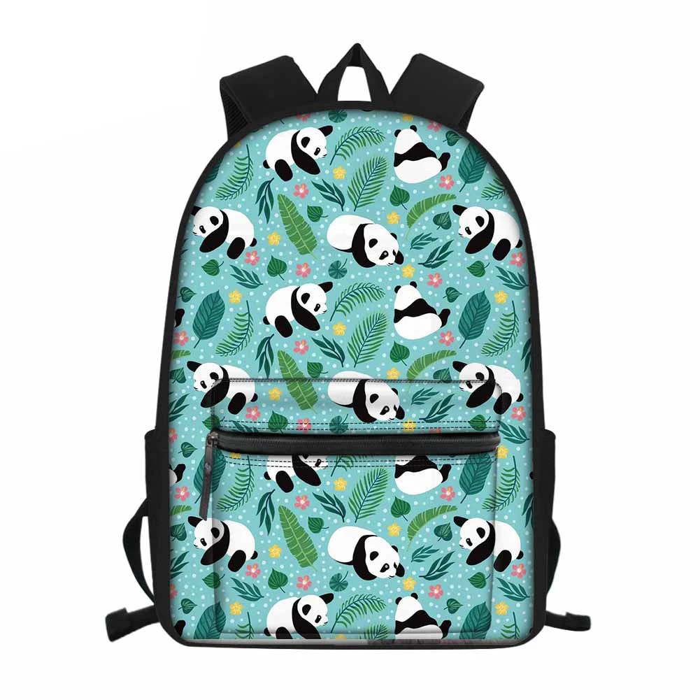 Children School Bags for Women Cute Panda Printing Laptop Backpack Teenagers Junior Schoolbag Children School Bookbag