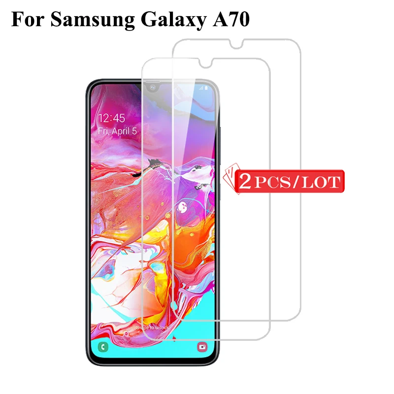 

2PCS Screen Protector Protective Glass for A70 Tempered Glass for Samsung Galaxy A70 SamsungA70 A 70 A705 Glas Full Cover Film