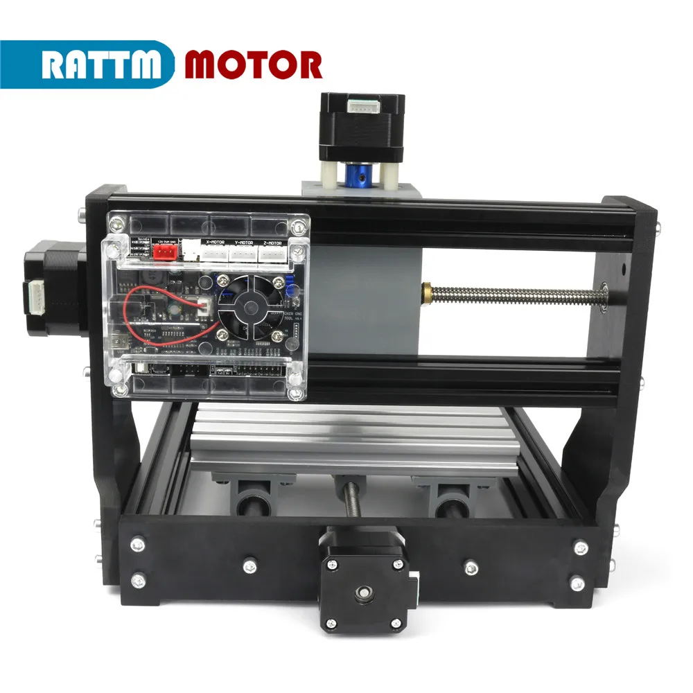 RATTM 1610Pro Mini CNC Milling Machine Upgrade GRBL  DIY 3 Axis Laser Engraving Machine CNC Router Table for PCB Wood Cutter