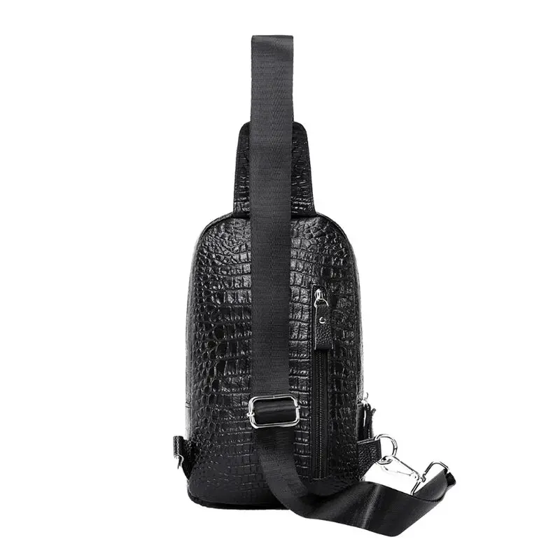 Genuine Leather Sling Bag for Men Crossbody Chest Messenger Shoulder Bags Outdoor Hiking Pack