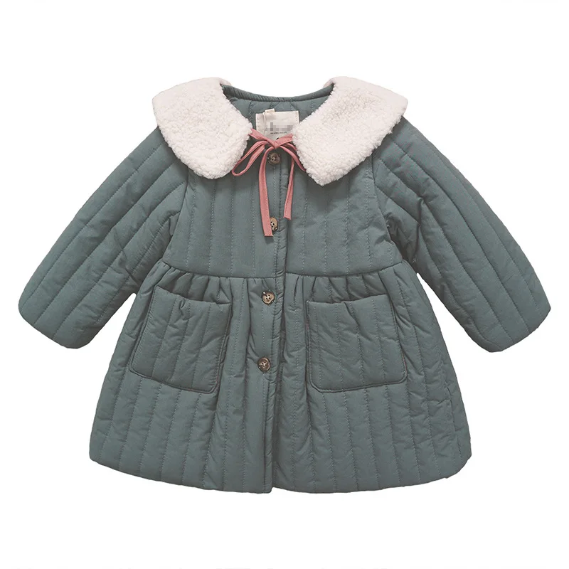 Г. Длинная хлопковая детская одежда для девочек Новая зимняя детская утепленная хлопковая куртка детская хлопковая куртка