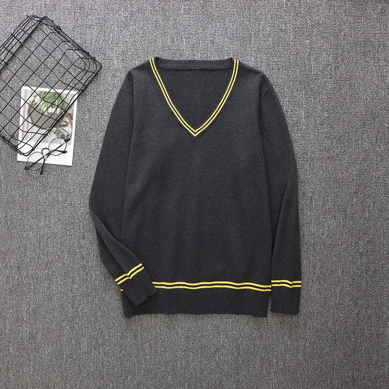 Sweater Slytherin Ravenclaw Hufflepuff Long Sleeve Sweater V-neck All-match Unisex Daily Clothes Cosplay Costumes