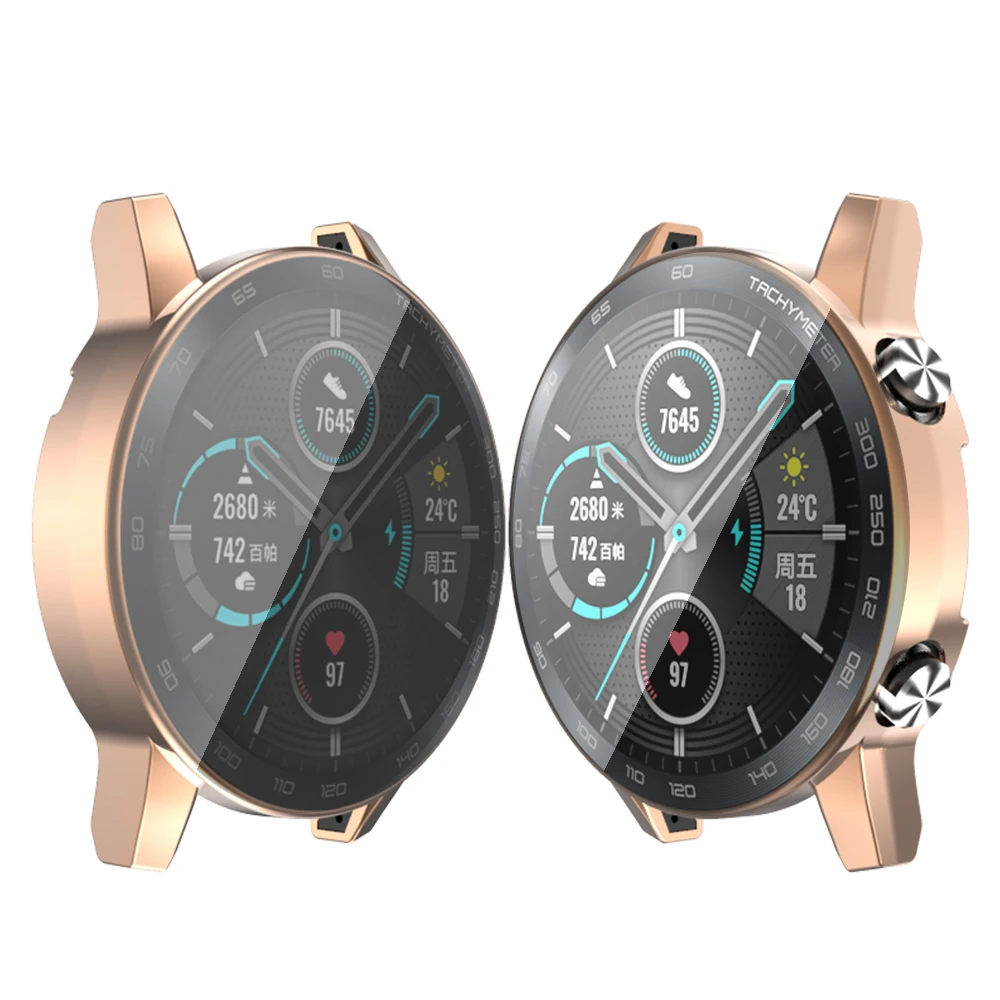 Electroplated tpu all-inclusive protective cover for Huawei Honor Magic watch 2 tpu soft case 46mm antifriction protection watch for watch screen protector case,watch case,watch protector case,smart watch case