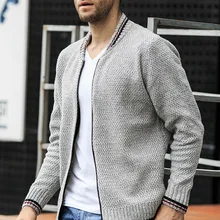 Молния цвет блок Стандартный свободный мужской свитер пальто размера плюс 3XL Мужская мода Корейский осень зима Повседневный вязаный кардиган