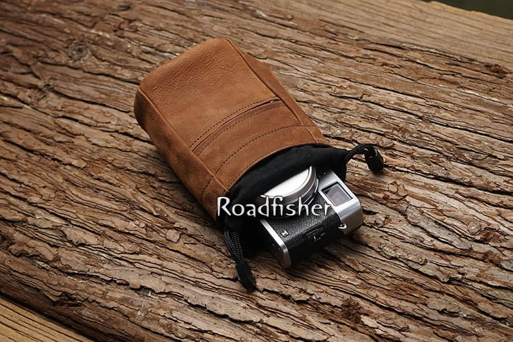 Leather camera bag pocket -4