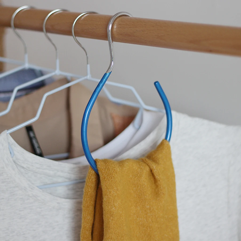 Gold/Silver/Blue Super Practical and Durable Scarf Display Storage Hanger Belt/Tie/Scarf Holder 3