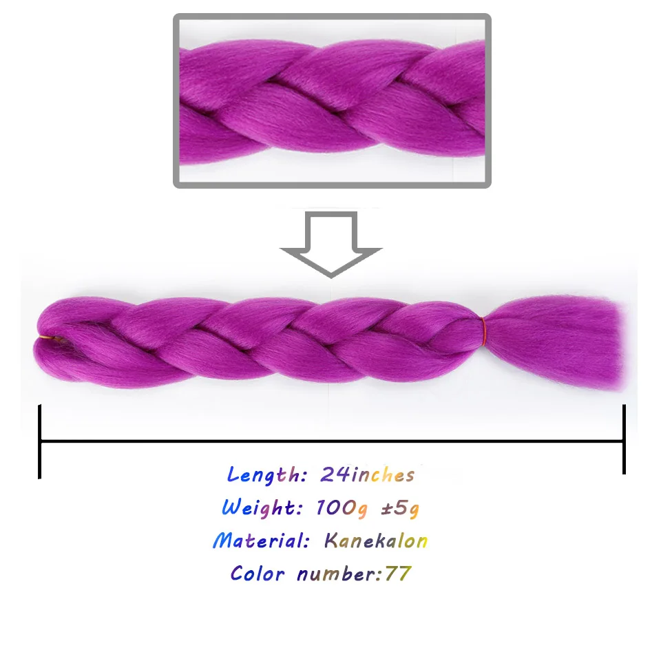 LVHAN Высокая термостойкая африканская большая коса плетеные регги дреды градиент цвета синтетические плетеные волосы - Цвет: T1B/530