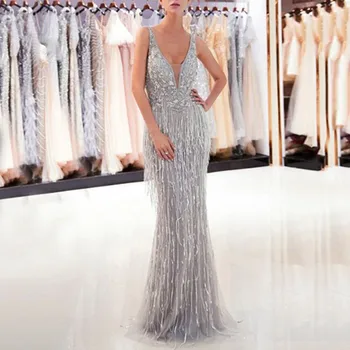 

Sexy Deep V-neck Backless Summer Dress Women Elegant Lace Evening Maxi Dress Holiday Long Party Dress Ladies 2020 Vestidos#J30