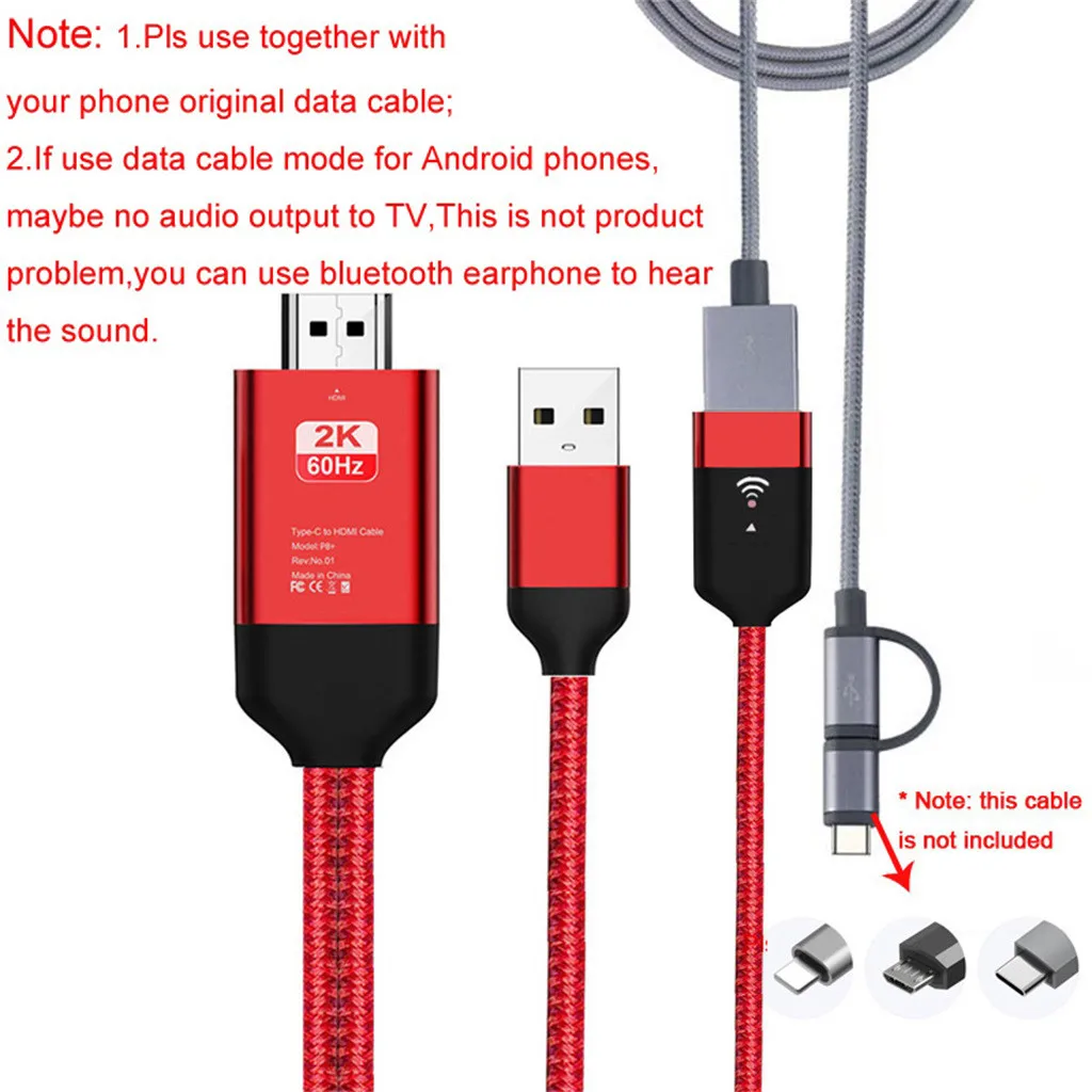 20 USB Женский 2в1 HDTV беспроводной HDMI дисплей ключ Wifi видеокабель, адаптер для Apple Android адаптер