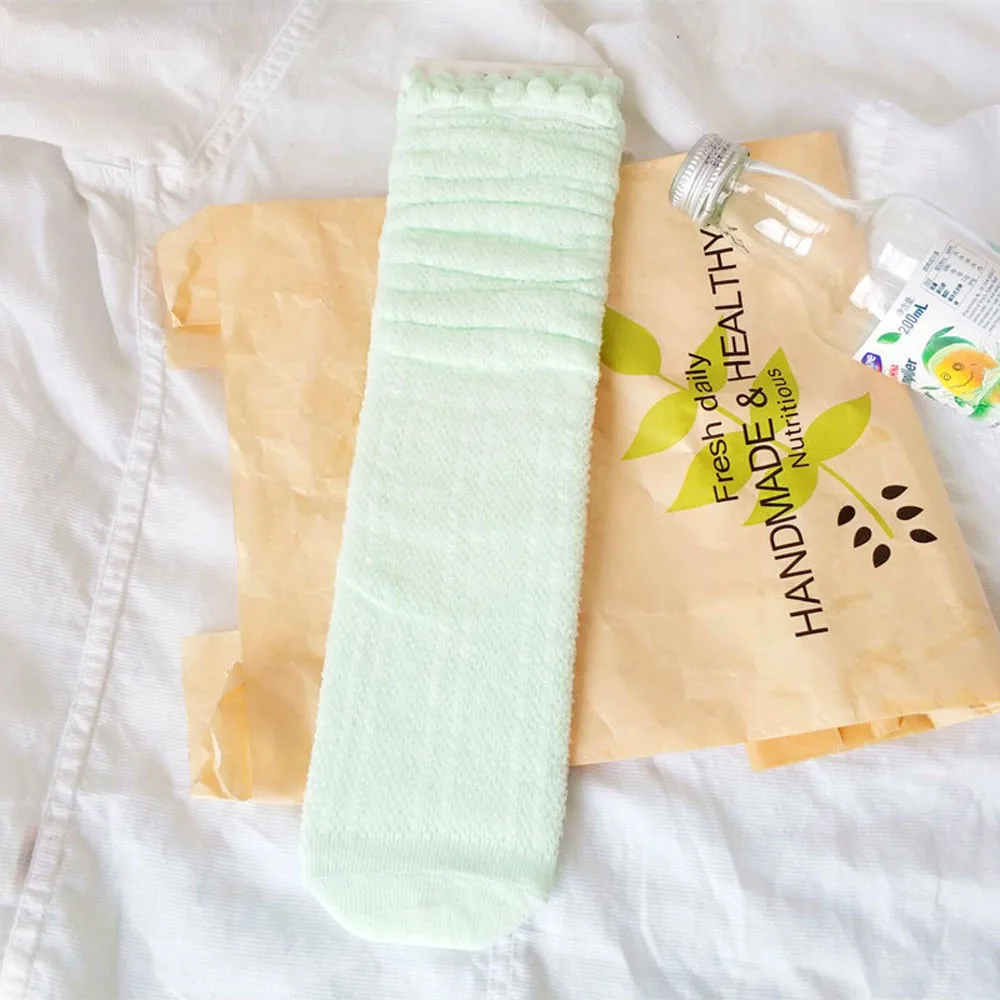 1 Pair Baby Girls Boys Socks Cotton Knee High Socks Autumn Winter Solid Color Causual Socks Skarpetki 2-8Y