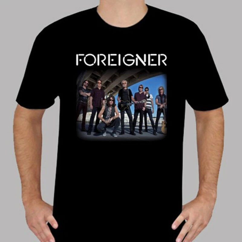 Foreigner Tour Concert 2018 рок-группа Легенда Мужская Черная Футболка размер S до 3XL |
